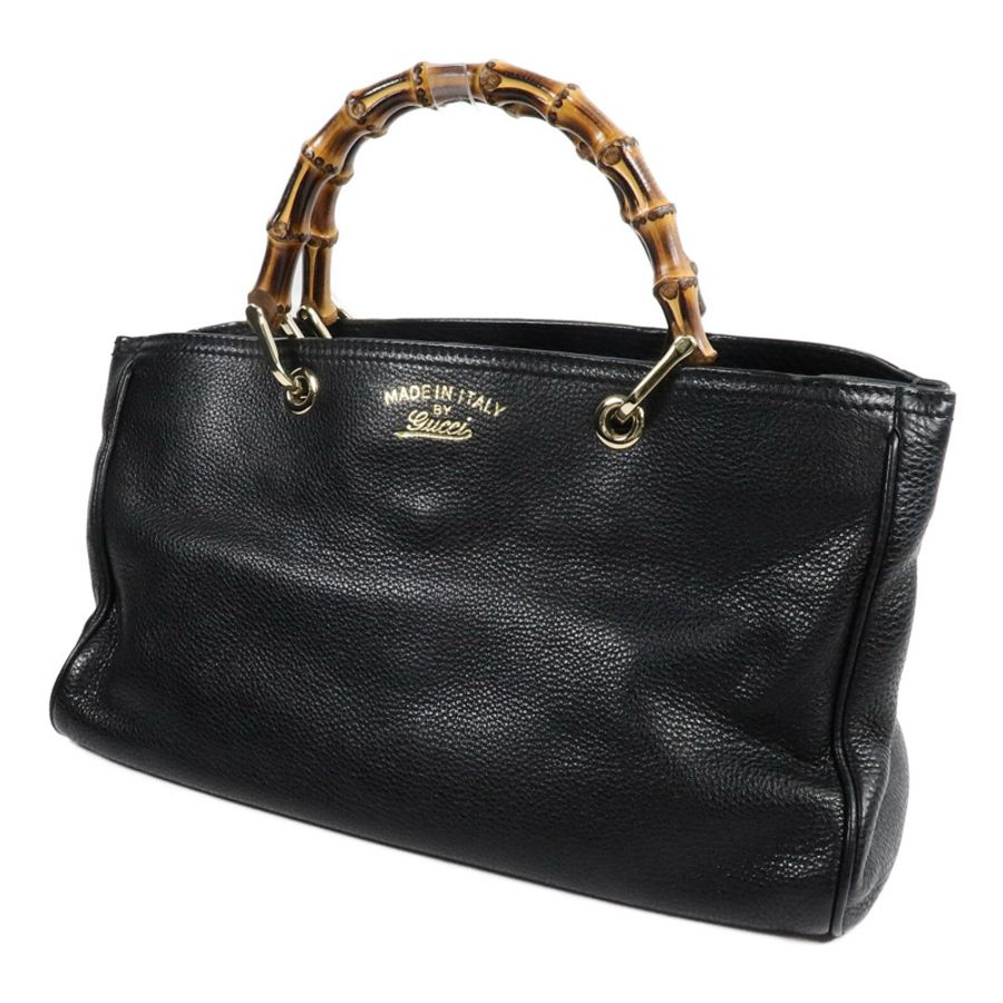 GUCCI 牛皮皮革Bamboo Shopper Medium手挽袋-2