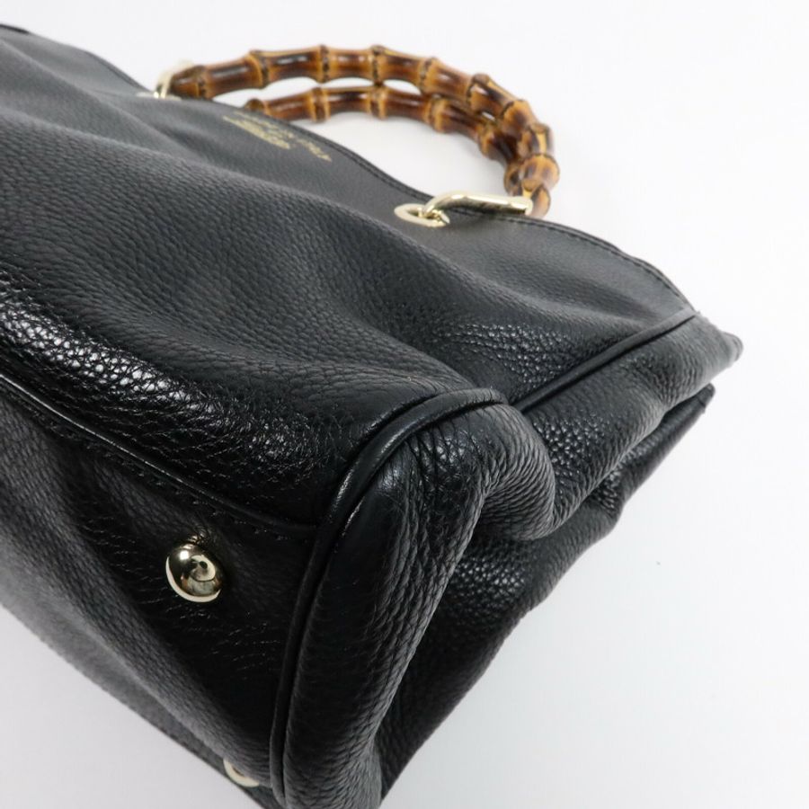 GUCCI 牛皮皮革Bamboo Shopper Medium手挽袋-8