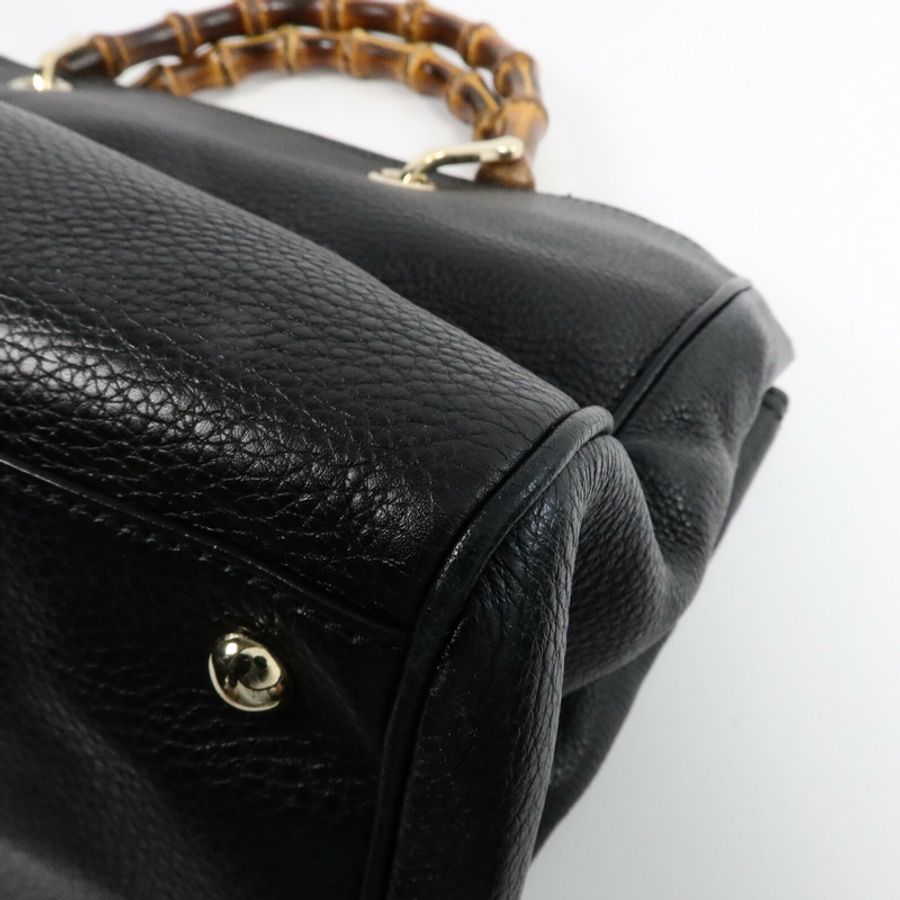 GUCCI 牛皮皮革Bamboo Shopper Medium手挽袋-10