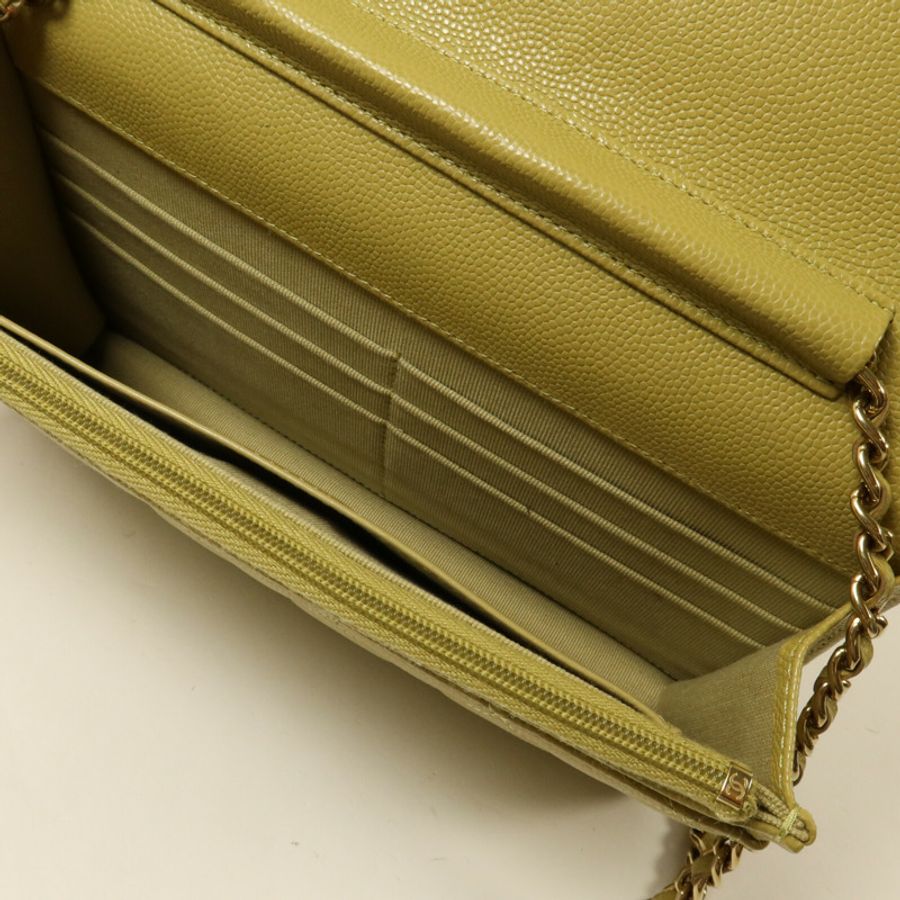 CHANEL 牛皮皮革Wallet On Chain鏈帶肩背袋-5