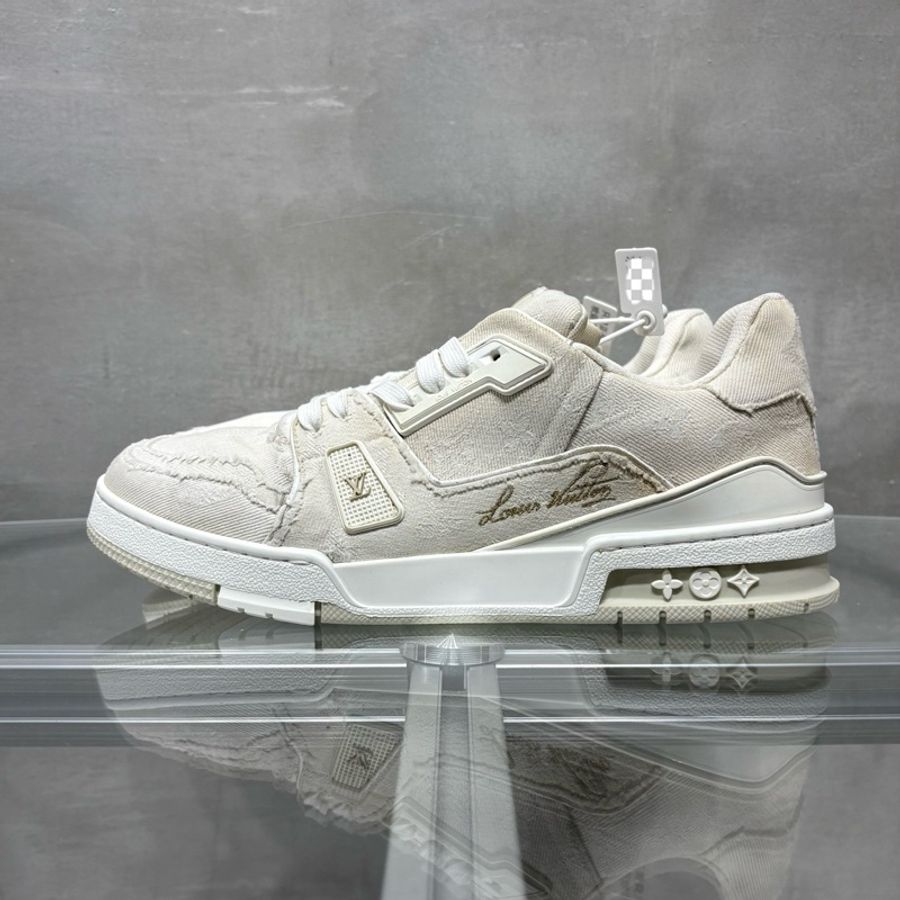 Louis Vuitton/路易威登 LV Trainer 米色牛仔 尺碼/UK8 42碼-2