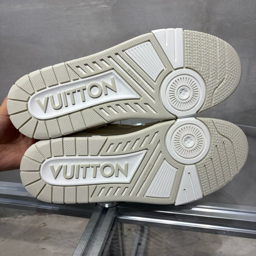 Louis Vuitton/路易威登 LV Trainer 米色牛仔 尺碼/UK8 42碼-5