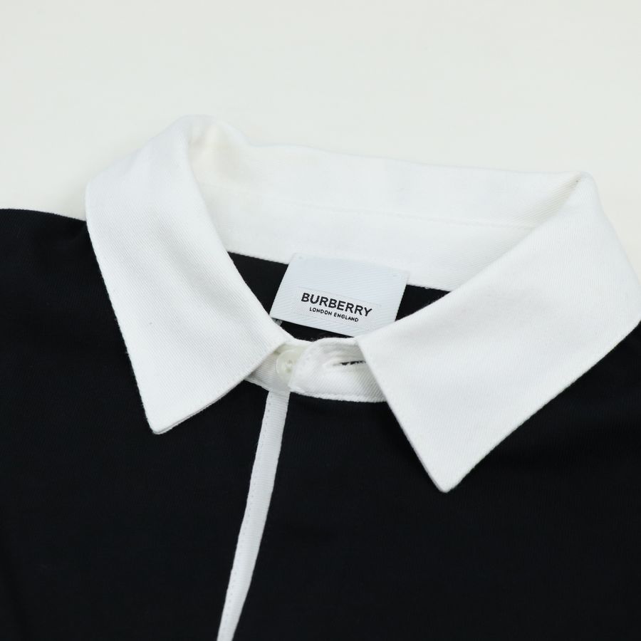 Burberry 黑色棉製 白色Logo 長袖 上衣-4