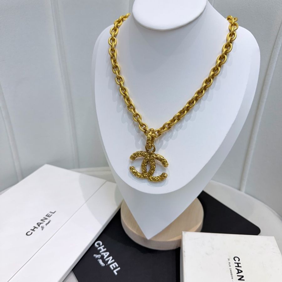 CHANEL 經典復古熔岩鏈條CC項鏈 IA592-0