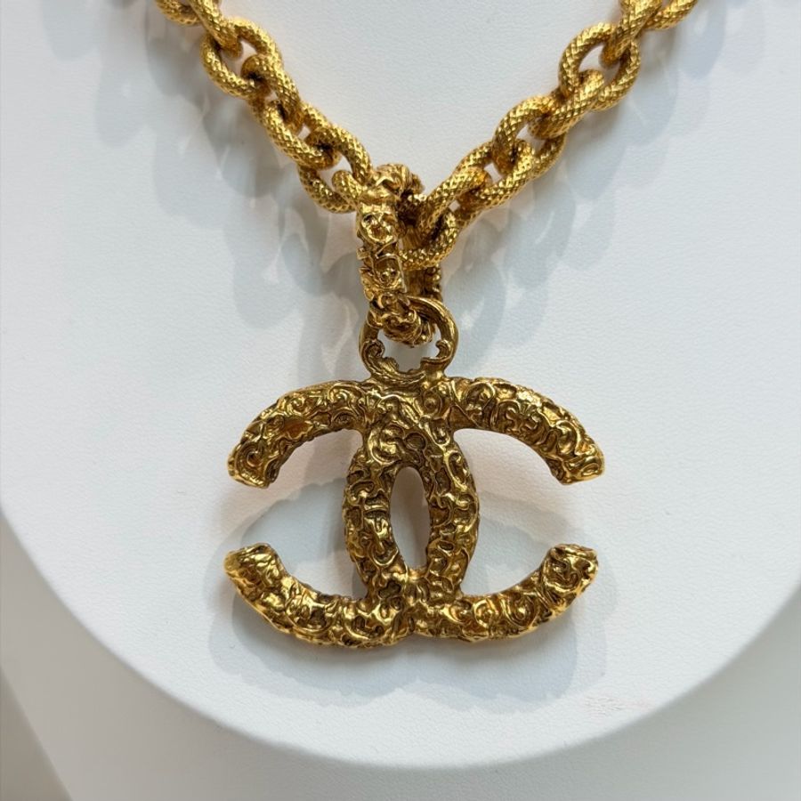 CHANEL 經典復古熔岩鏈條CC項鏈 IA592-2
