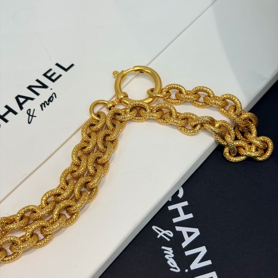 CHANEL 經典復古熔岩鏈條CC項鏈 IA592-11