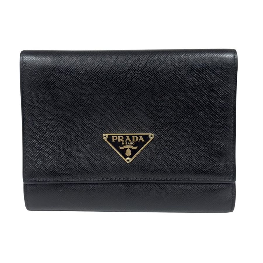 PRADA 三角標 銀包-0