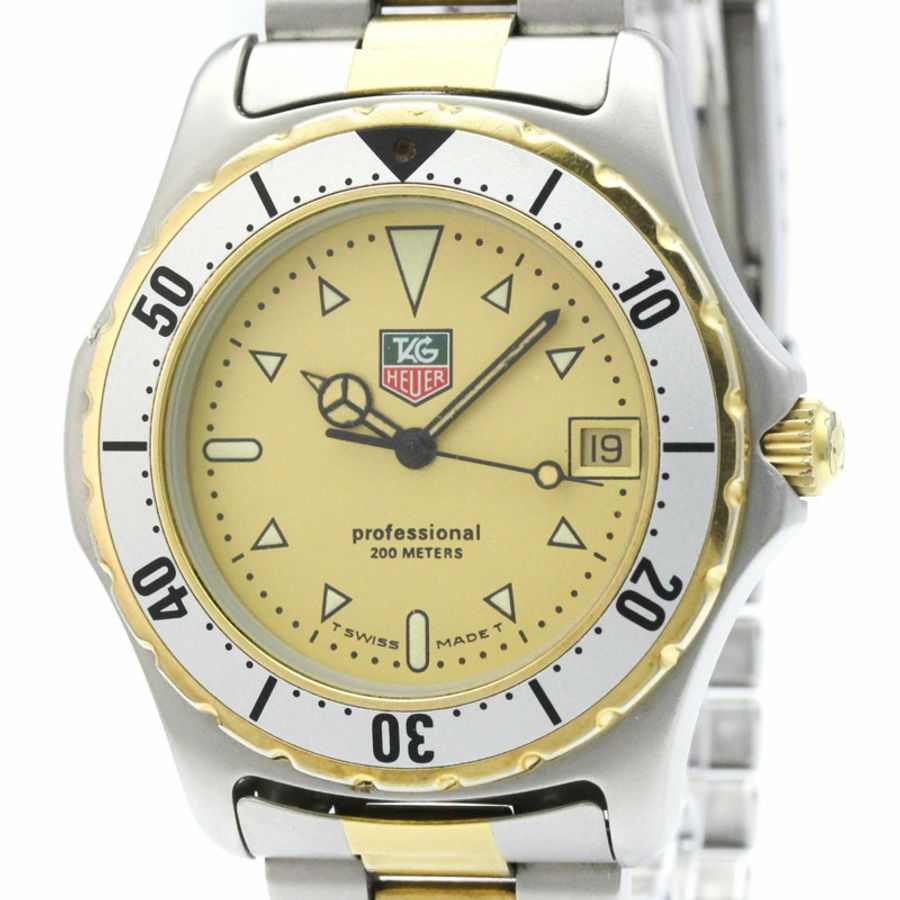 TAG HEUER 2000 專業鍍金精鋼石英男錶 974.006R-0