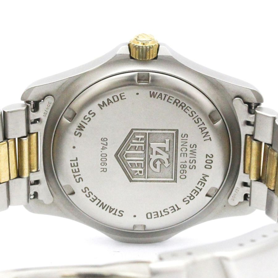 TAG HEUER 2000 專業鍍金精鋼石英男錶 974.006R-5
