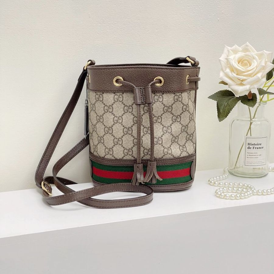GUCCI OPHIDIA GG 迷你水桶-0