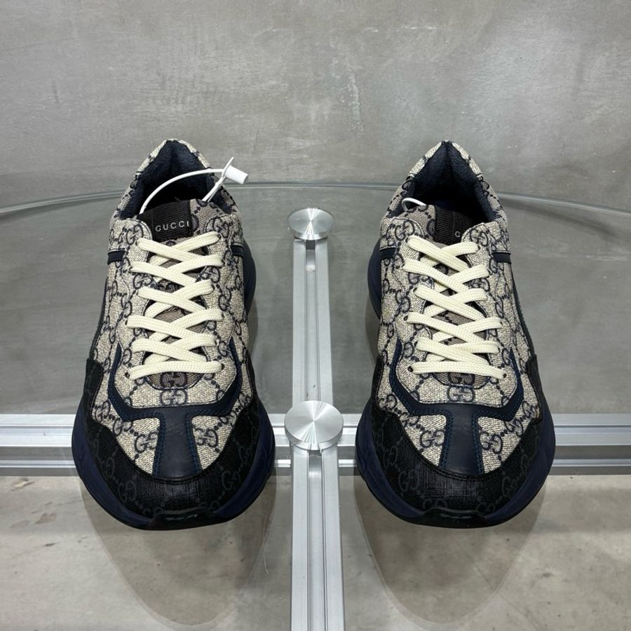 Gucci/古馳 Rhyton 老花拼色滿印 老爹鞋 尺碼/UK7 41碼-1