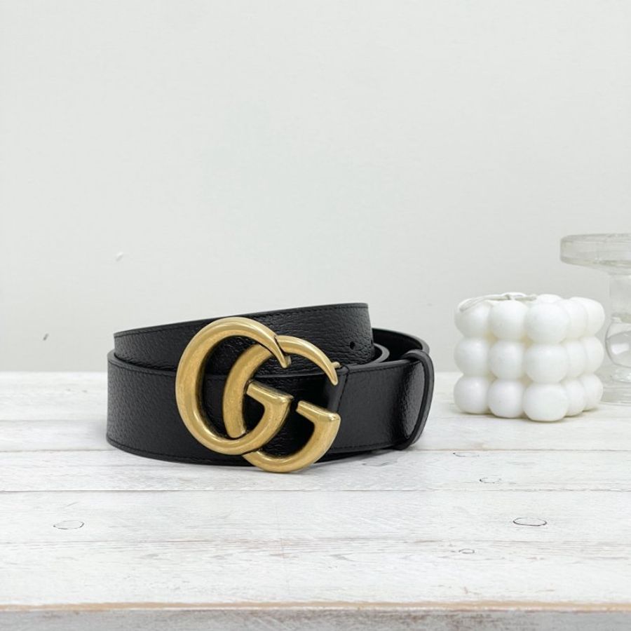 GUCCI 復古雙G皮帶 40MM-0