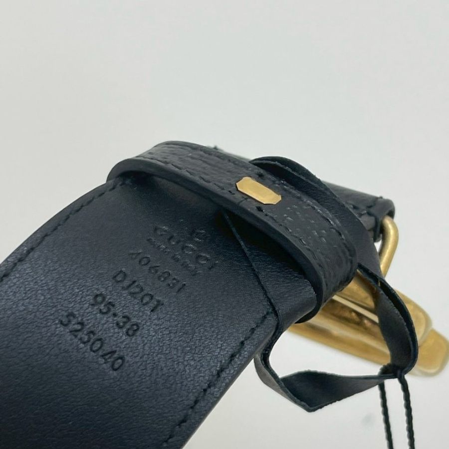GUCCI 復古雙G皮帶 40MM-5