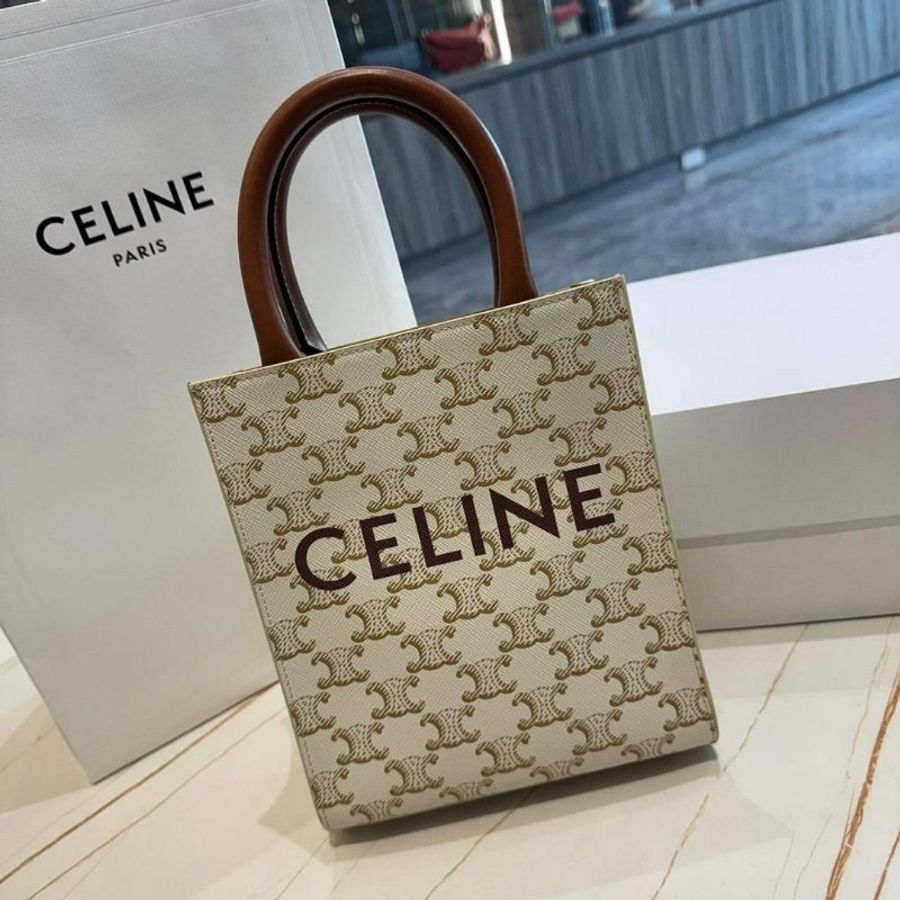 CELINE Triomphe 帆布迷你型直式Cabas手袋-1