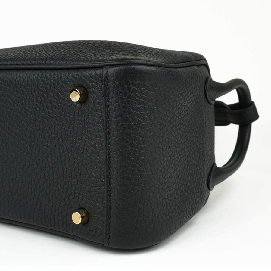 HERMÈS 愛馬仕 Mini Lindy 20 Noir 黑色金釦 Clemence 牛皮|迷你琳迪包 手提包 肩背包 斜背包|K刻2025年全新全配|KÉSH 凱仕精品-9