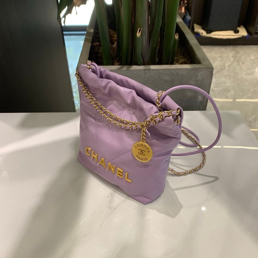 香奈兒chanel24p經典22bag mini 限定星黛露紫 超好看-1
