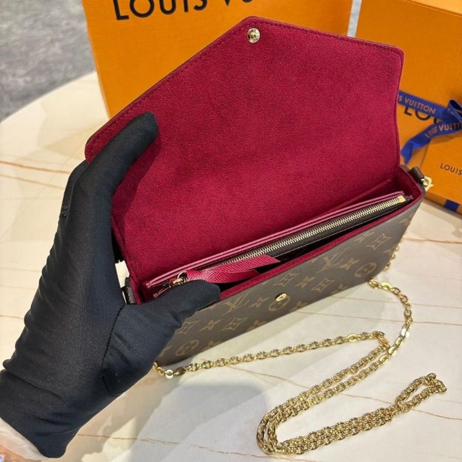 LV M81896 Félicie Pochette 老花三合一鏈包-5