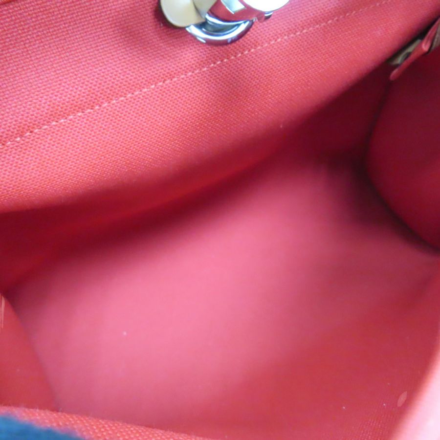 A5寶石紅色 帆布 棕色牛皮 Herbag 31 兩用包 A刻 銀扣【HERMES 愛馬仕】 H079091CKAA-4