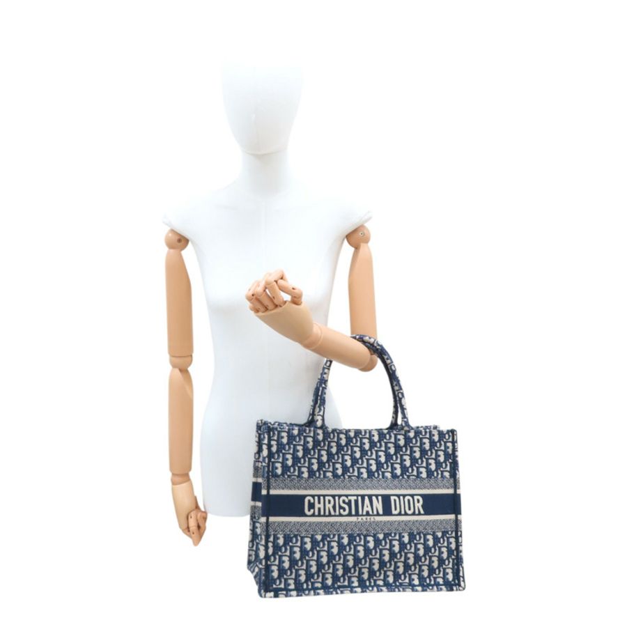 藍色 緹花帆布 Book M手提包【DIOR 迪奧】 M1296ZRIW-8