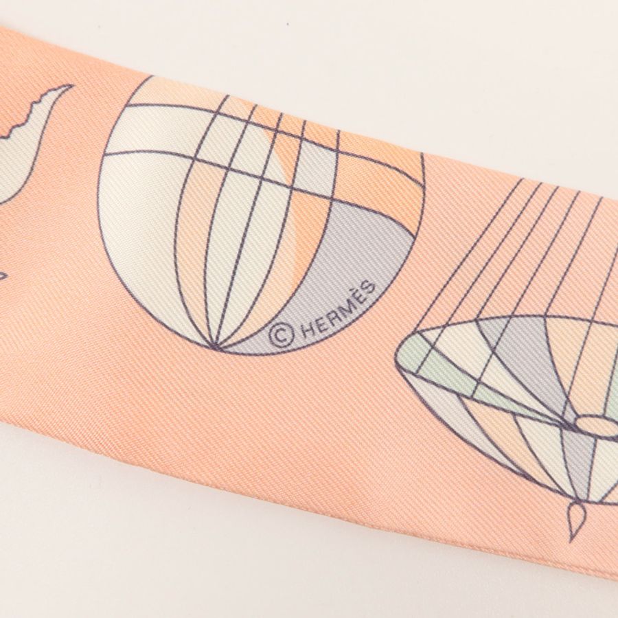 HERMES 絲質Twilly絲巾-5