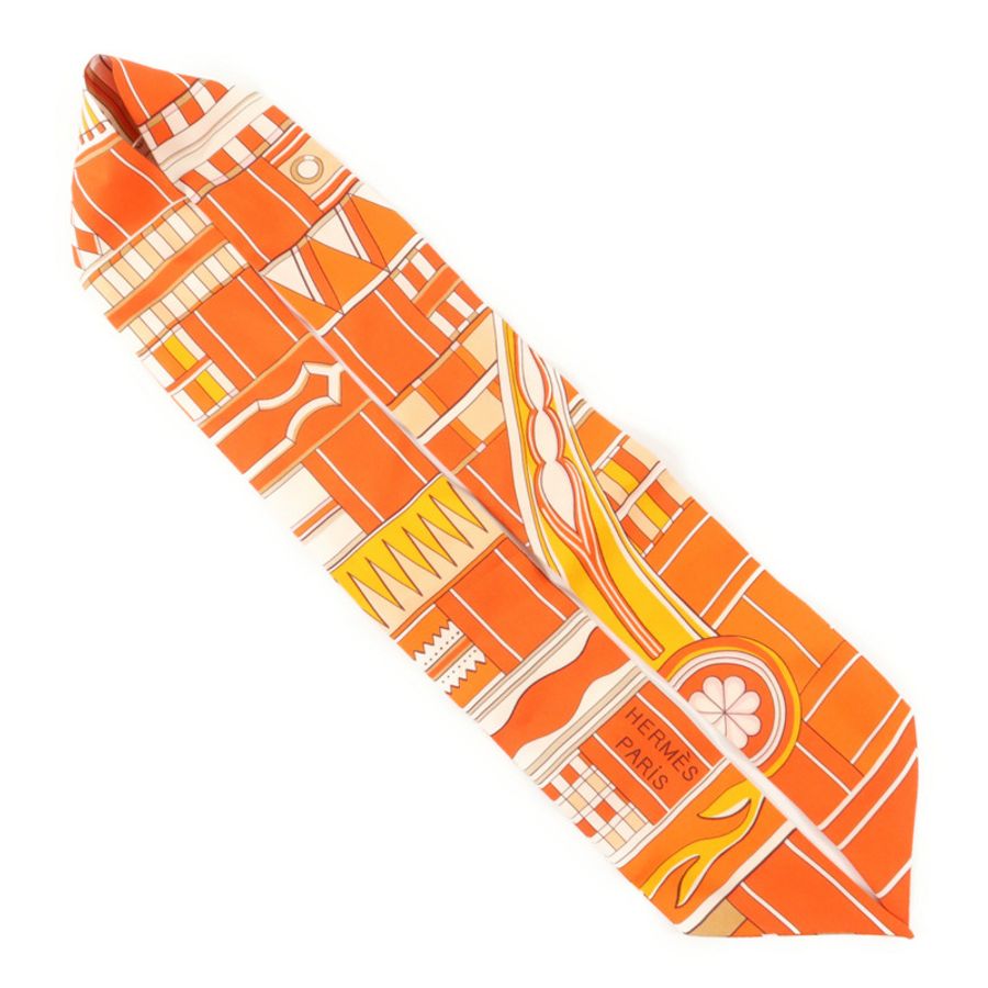 HERMES 絲質Twilly絲巾-3