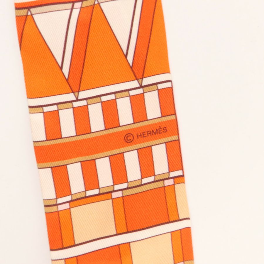 HERMES 絲質Twilly絲巾-5