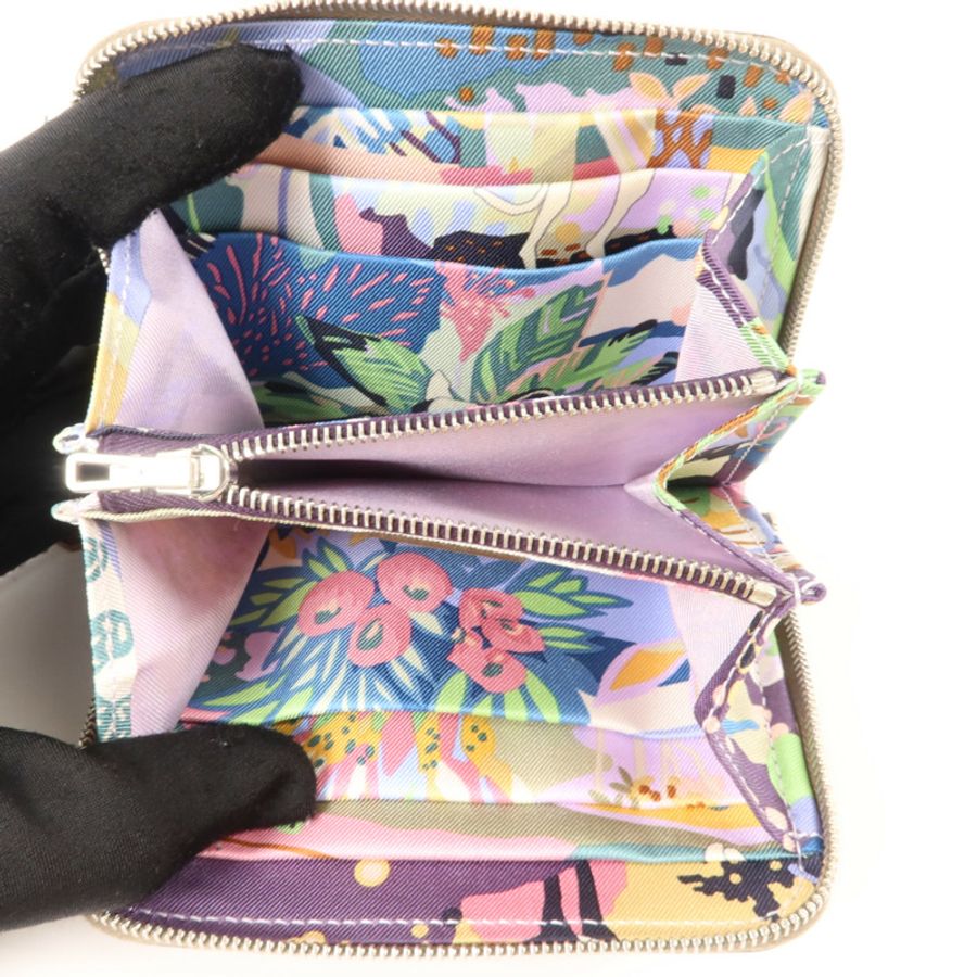 HERMES Epsom皮革Silk In Compact Wallet錢包Etoupe-4