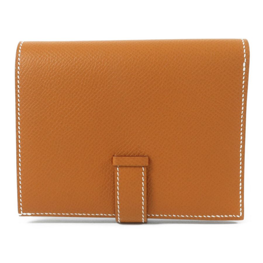 HERMES Epsom皮革Bearn Compact Wallet錢包Gold-1