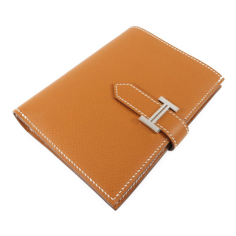 HERMES Epsom皮革Bearn Compact Wallet錢包Gold-2