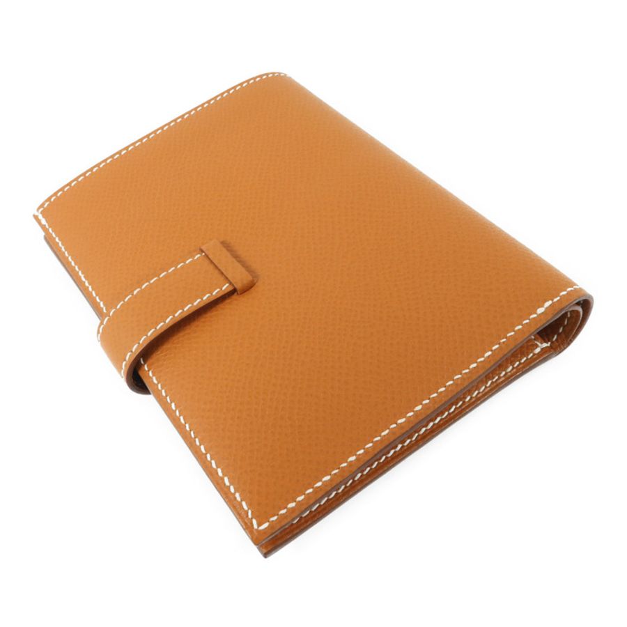 HERMES Epsom皮革Bearn Compact Wallet錢包Gold-3