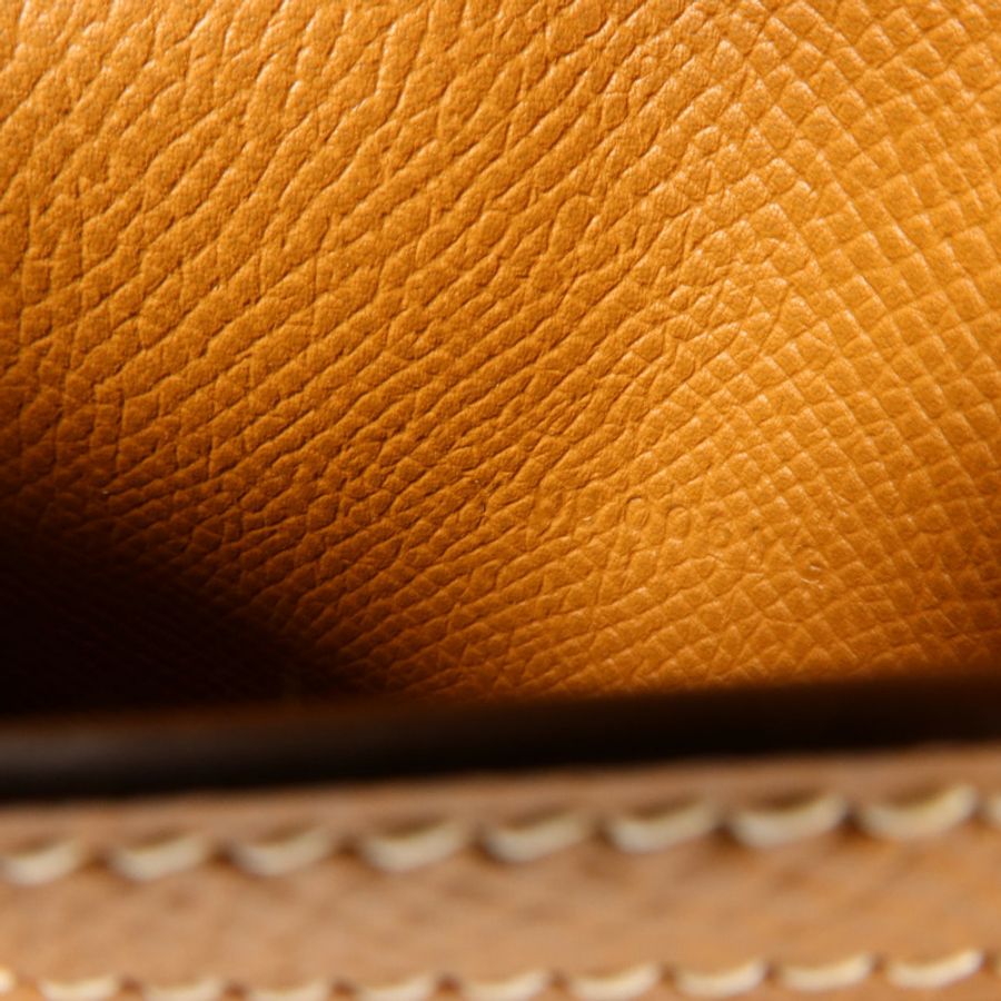 HERMES Epsom皮革Bearn Compact Wallet錢包Gold-7