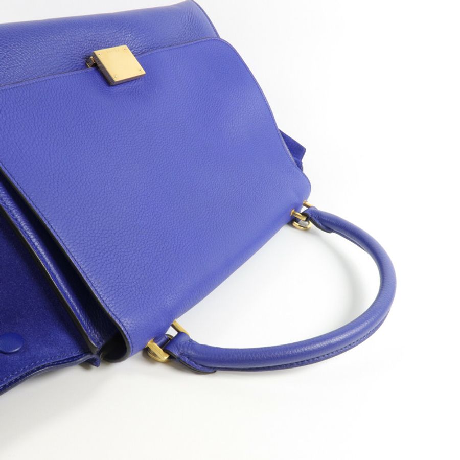 CELINE 牛皮皮革/麂皮皮革Trapeze Medium手挽肩背兩用袋-6