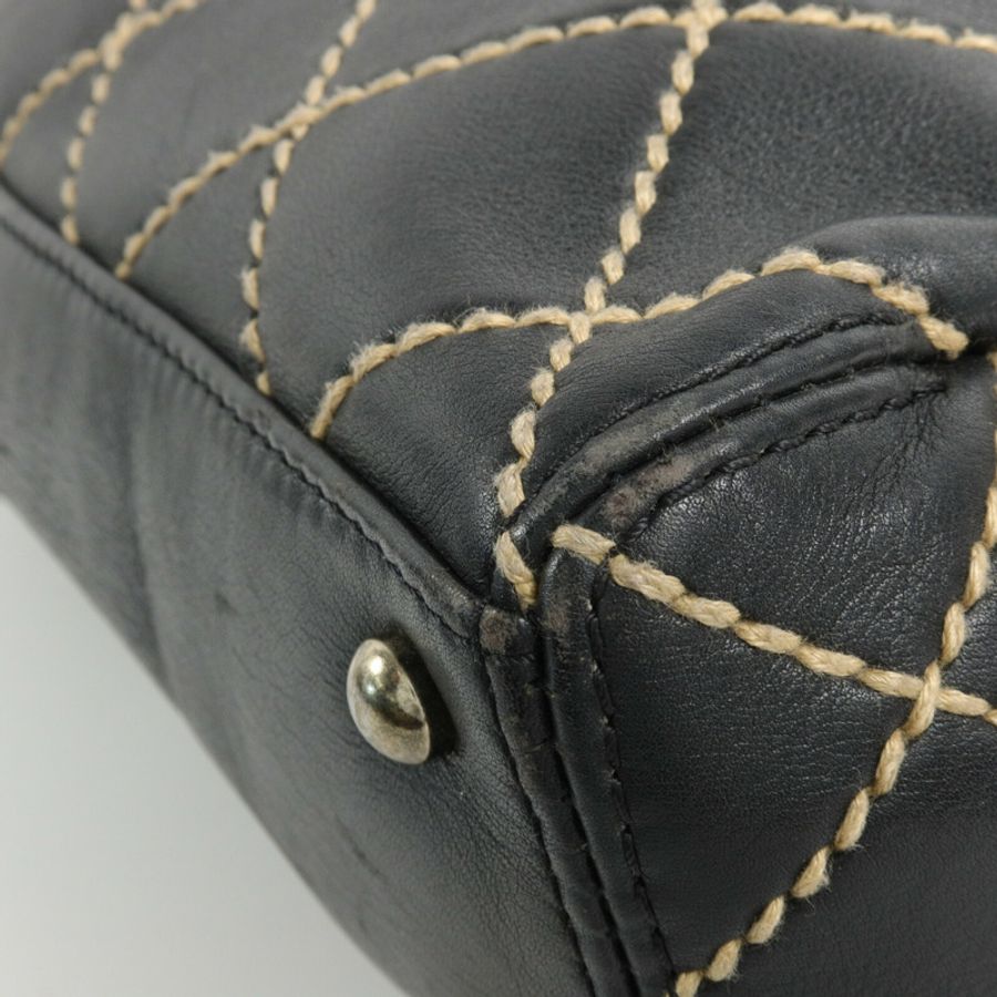 CHANEL 牛皮皮革Vintage Handbag手挽袋-13