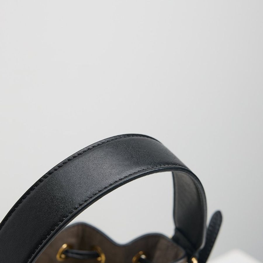 Fendi mini 水桶包 老花棕色-11