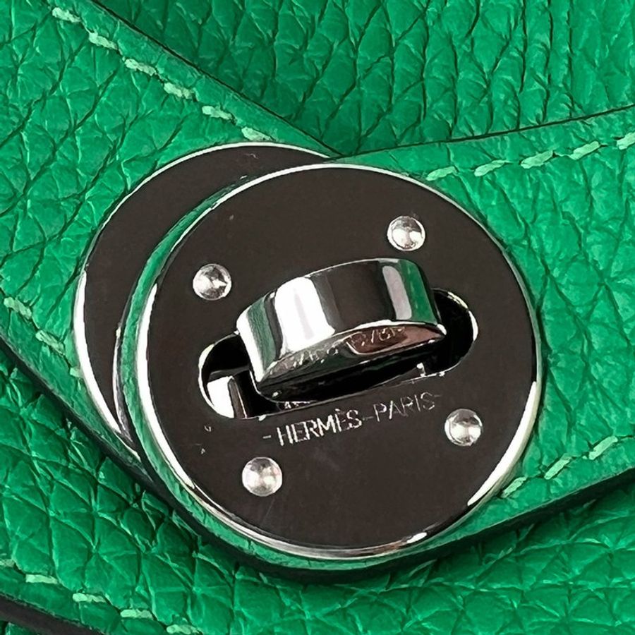 HERMÈS 愛馬仕 Lindy 26 Bambou 竹子綠銀釦 Togo 牛皮|琳迪包 手提包 肩背包|K刻 2025年 夢幻稀有色|KÉSH 凱仕精品-13