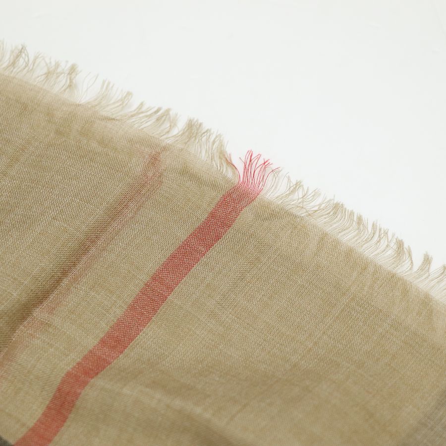 Burberry 經典格紋 羊毛 桑蠶絲 大方圍巾 140cm-3