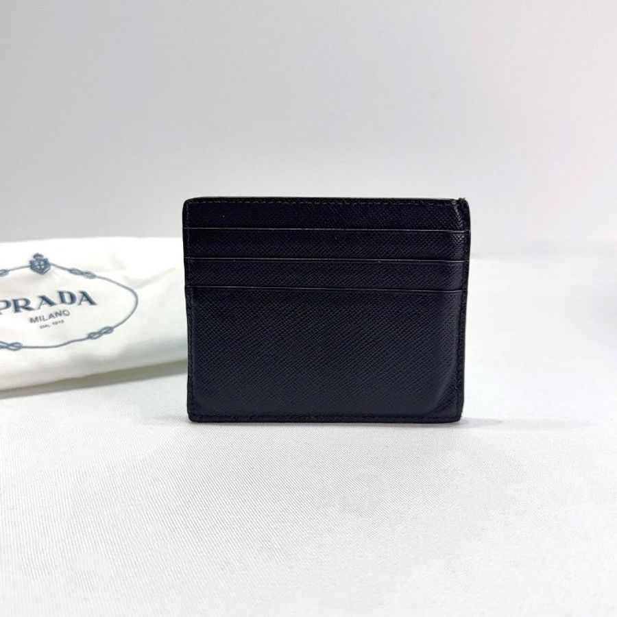 PRADA Saffiano防刮牛皮壓印卡片夾-1