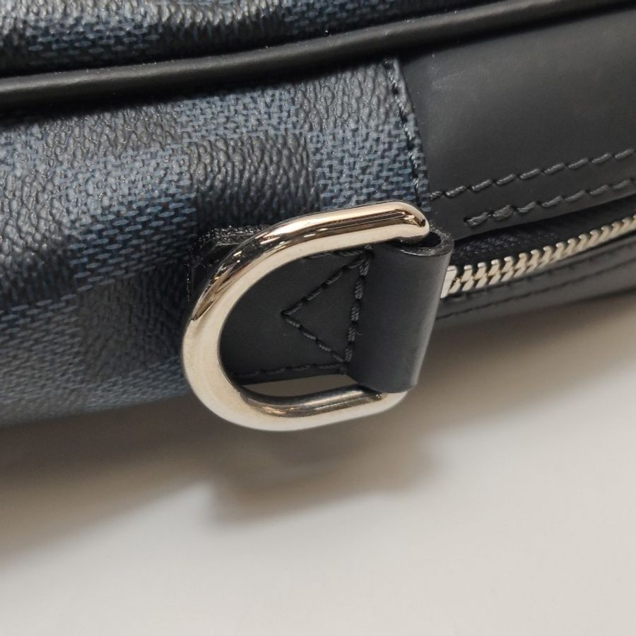 Louis Vuitton (LV) Porte Documents牛皮棋盤格拉鏈公文包-13
