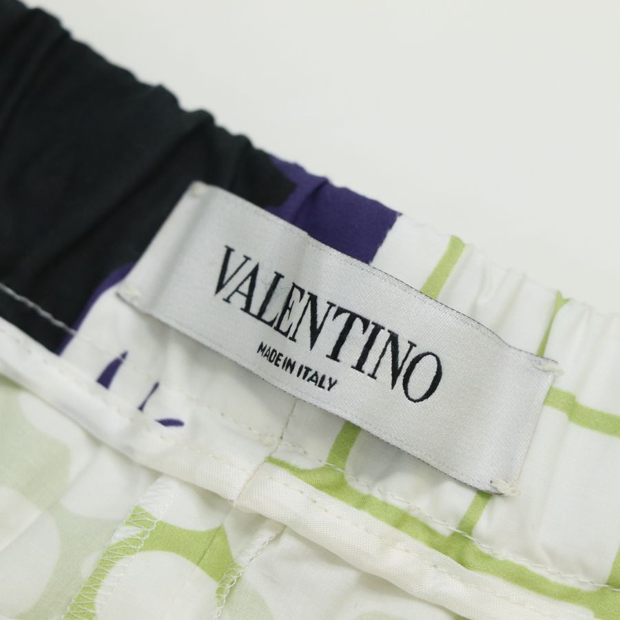 Valentino 綠色 棉製 度假 印花 長褲 IT36-5
