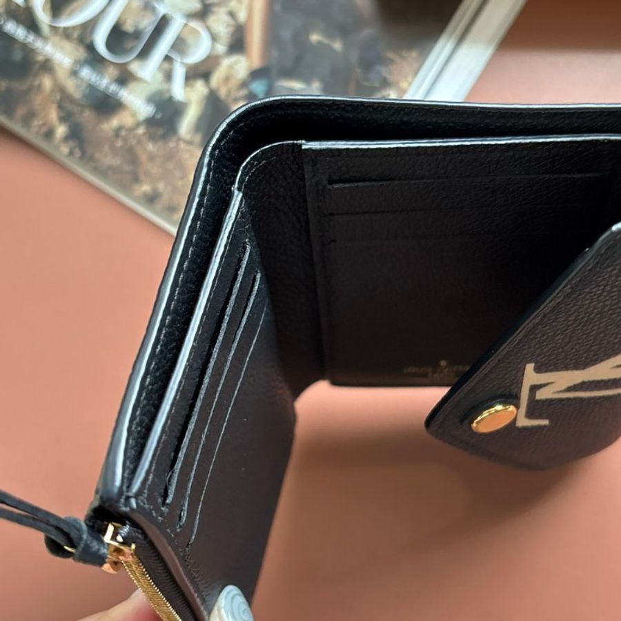 ::LOIUS VUITTON:: LV M80968 Victorine 黑色 / 米白色雙色花紋 三摺短夾錢包-27