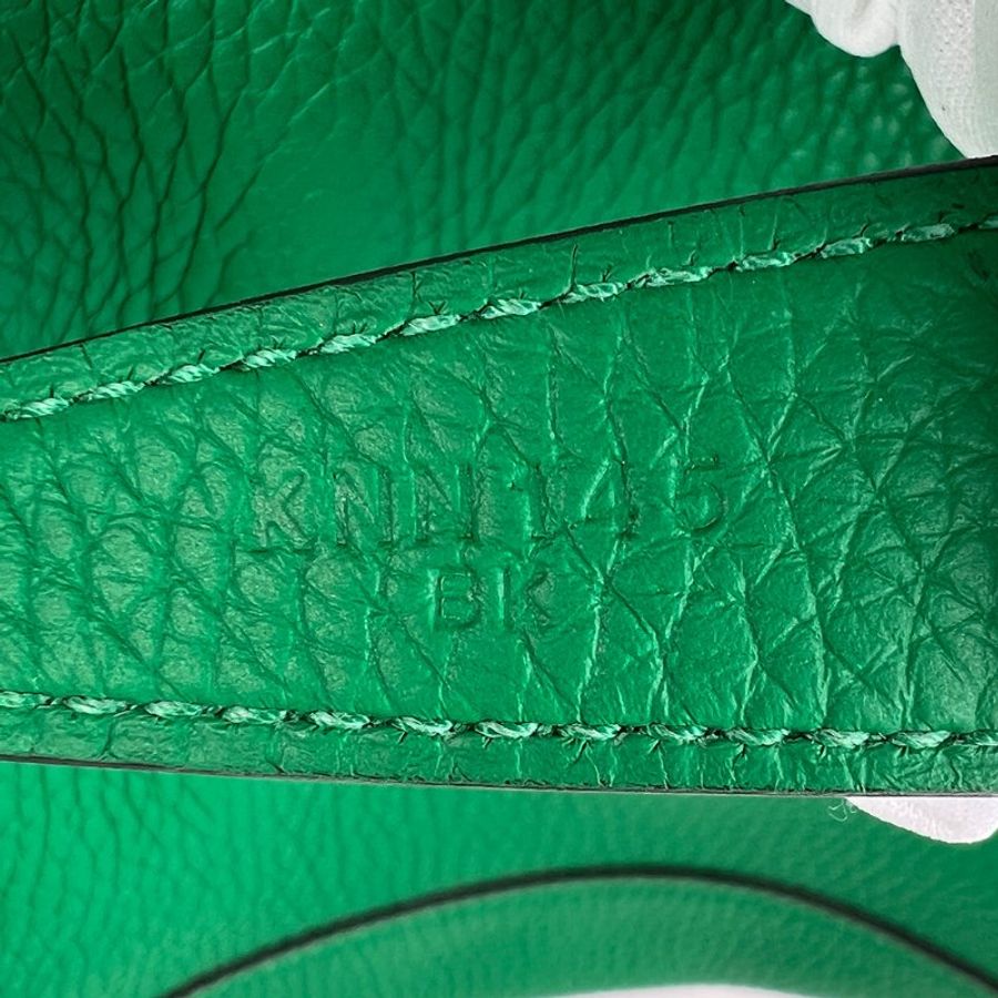 🖤 鑒定師的收藏 🖤 愛馬仕 琳迪 26 竹子綠 銀扣 K刻 手提/肩背兩用包 Hermès Lindy 26 Bambou Green Togo PHW K Stamp-26