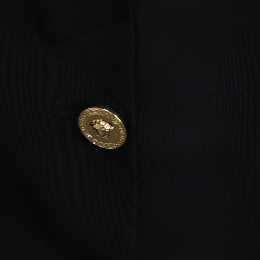 Versace 絲質 黑色 背心 連衣裙 洋裝 IT38-4