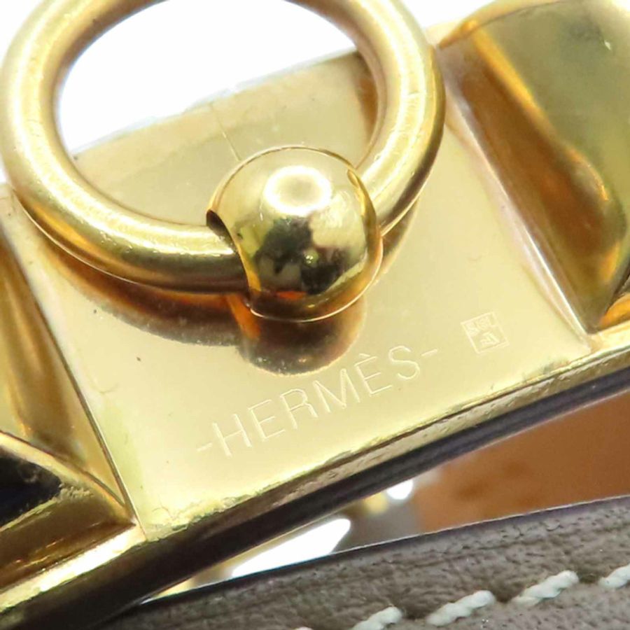 大象灰色 Swift牛皮 金色鍍金 Rivale Double Tour T2 手環 C刻【HERMES 愛馬仕】-6
