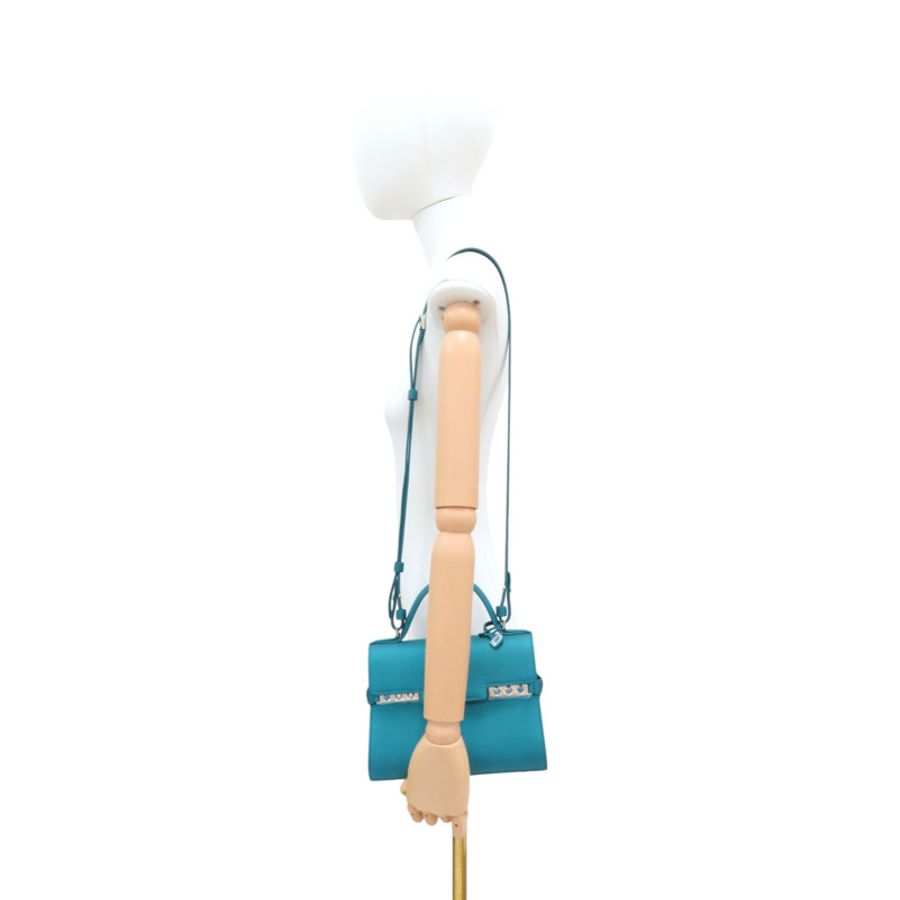 孔雀綠 牛皮 Tempete Mini 兩用包【DELVAUX 德爾沃】 AAO435AAX044ZPA-5