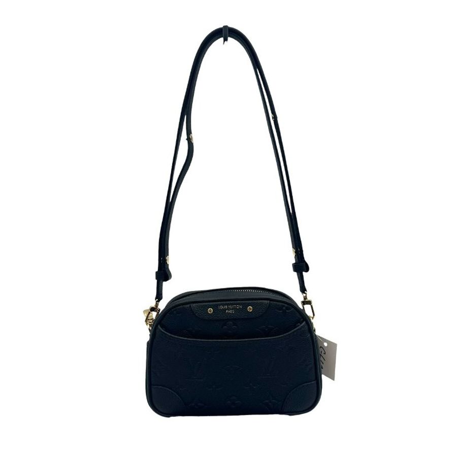 【美收精品】 Louis Vuitton 黑色壓紋肩背包 C-667【隔月月中將轉賣至日本 上架期限30天】-1
