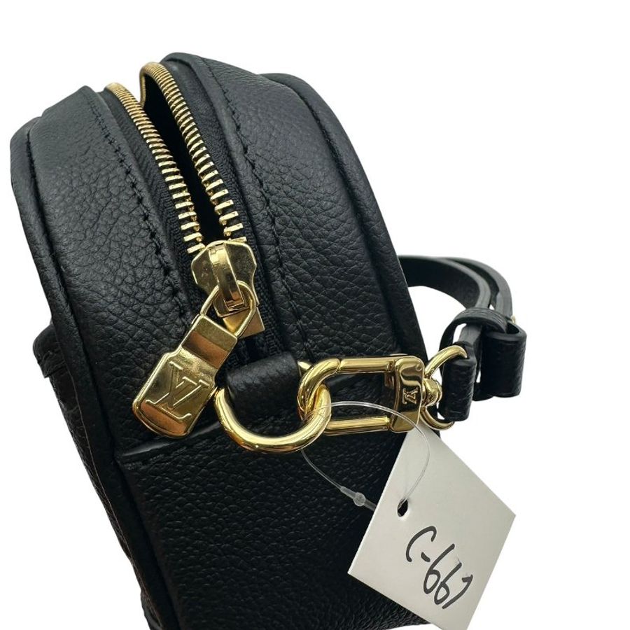 【美收精品】 Louis Vuitton 黑色壓紋肩背包 C-667【隔月月中將轉賣至日本 上架期限30天】-10