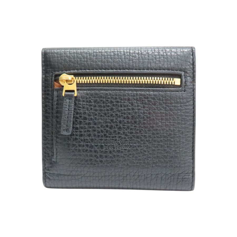 黑色 牛皮 三折短夾 576637【BOTTEGA VENETA 寶緹嘉】 576637-1
