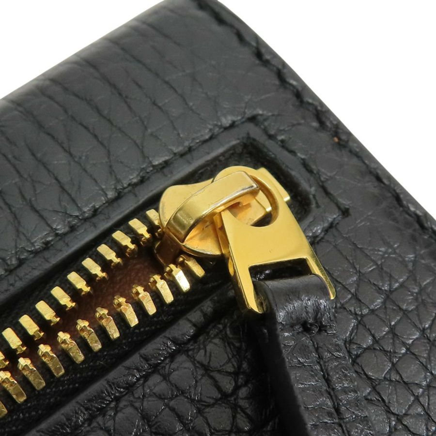 黑色 牛皮 三折短夾 576637【BOTTEGA VENETA 寶緹嘉】 576637-12