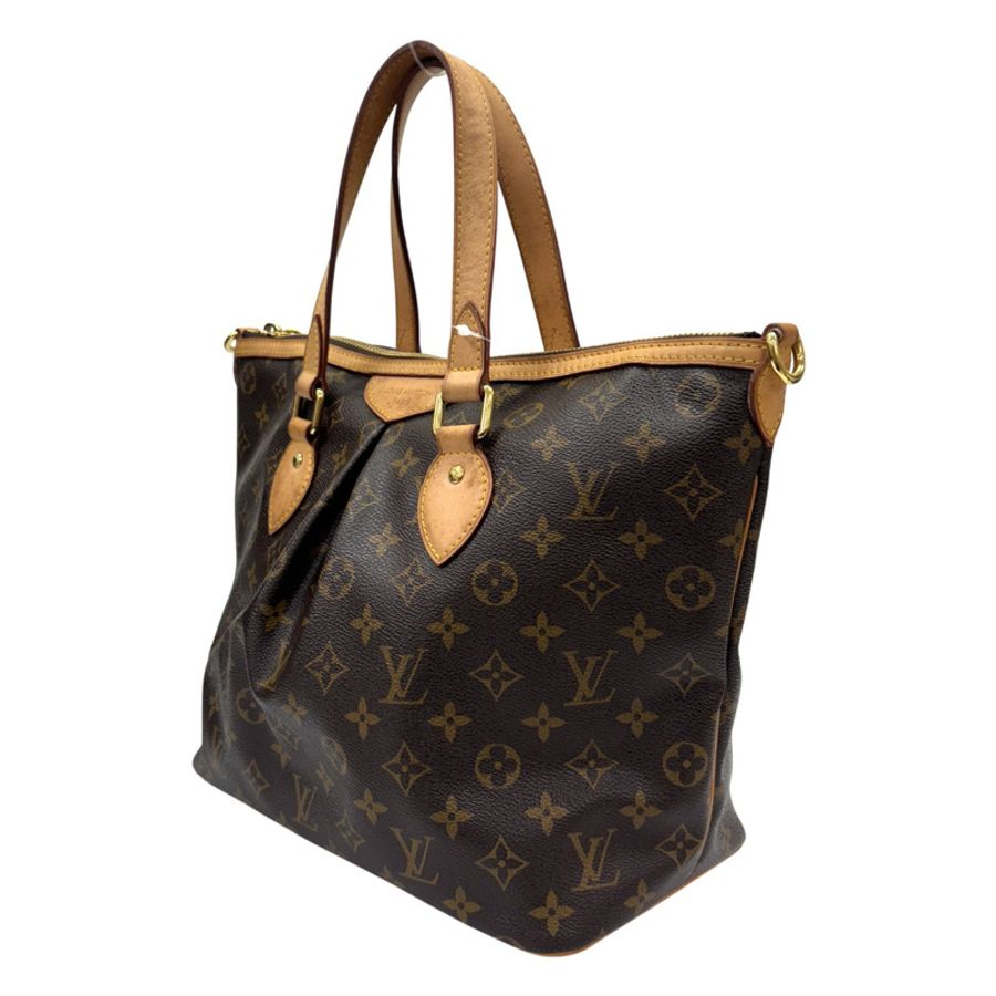 棕色 原花帆布 Palermo PM 兩用包 【LOUIS VUITTON LV 路易威登】 M40145-1