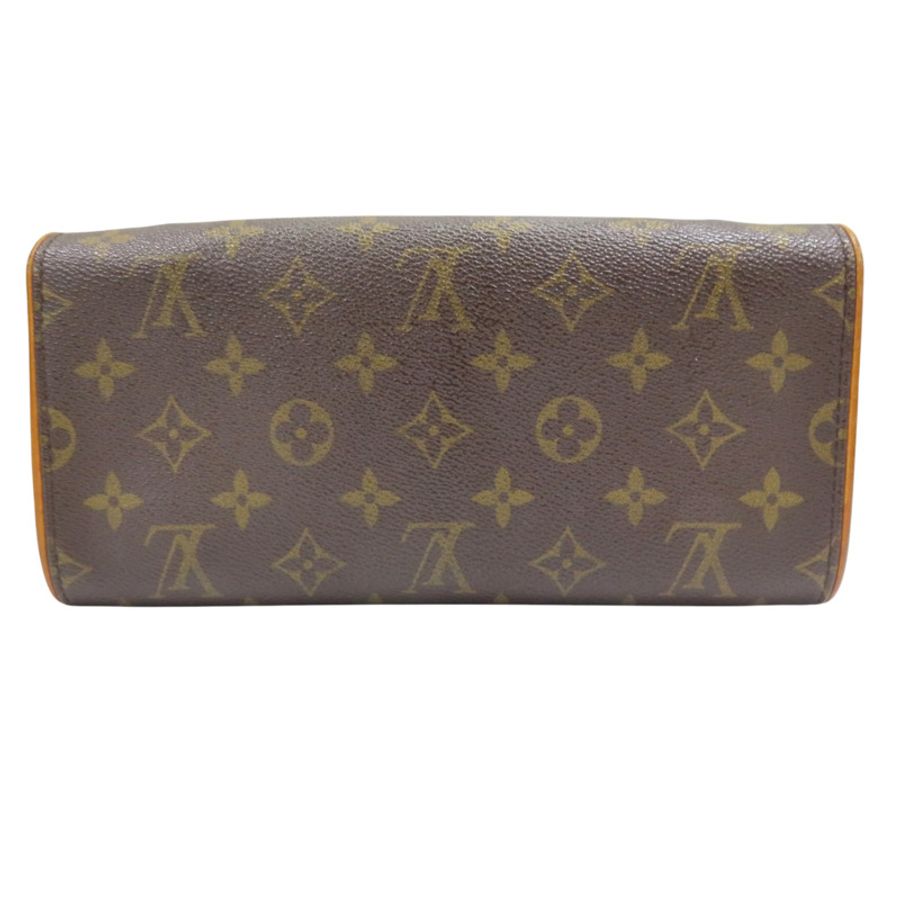 棕色 原花 PVC塗層帆布 Pochette Twin GM 肩背包【LOUIS VUITTON LV 路易威登】 M51852-1